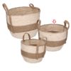 Cesta Media Tonda Bicolore Con Manici